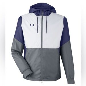 Under Armour Men's Tri-Tone Windbreaker - White, Gray, Navy